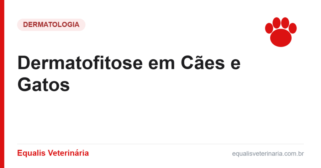 Dermatofitose em Cães e Gatos — Equalis Veterinária