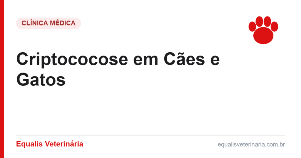 Criptococose em Cães e Gatos — Equalis Veterinária