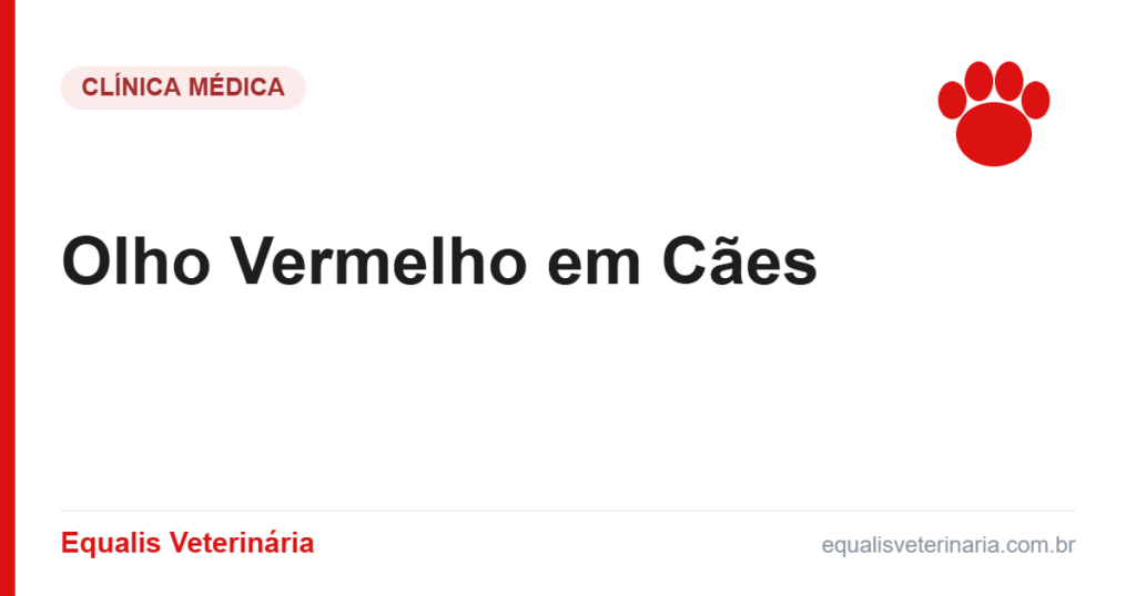 Olho Vermelho em Cães — Equalis Veterinária